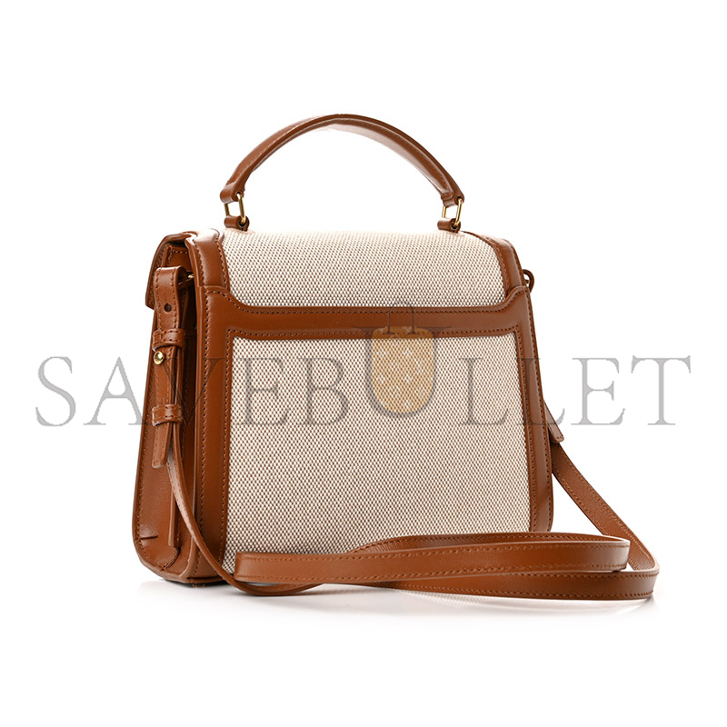 Y*L cassandra mini top handle bag in canvas and calfskin 602716 (20*16*7.5cm)